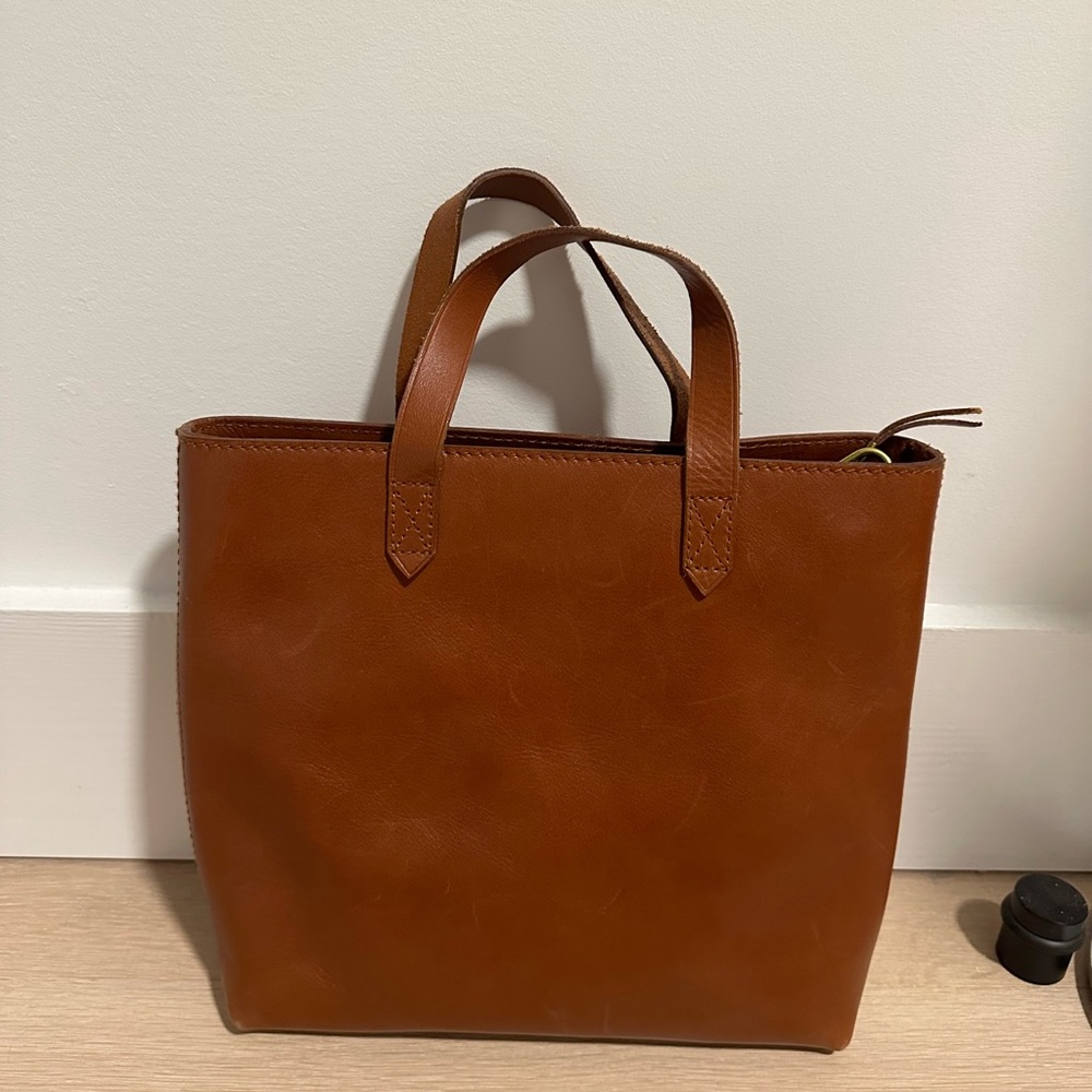 Madewell zip top transport crossbody leather bag